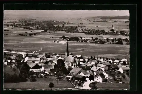 AK Aunkirchen bei Vilshofen, Gesamtansicht mit Kirche
