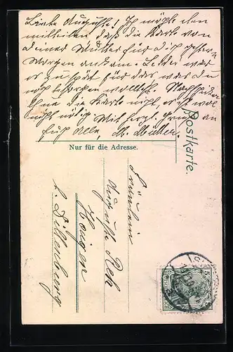 AK Siegen, Blick zum Bismarckdenkmal