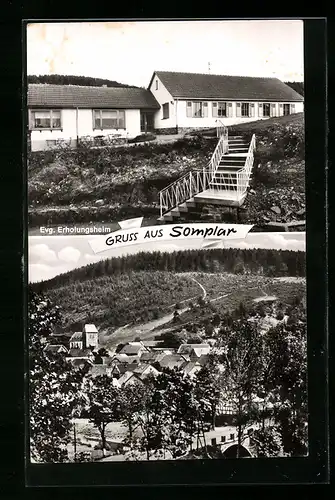 AK Somplar, Evgl. Erholungsheim, Teilansicht