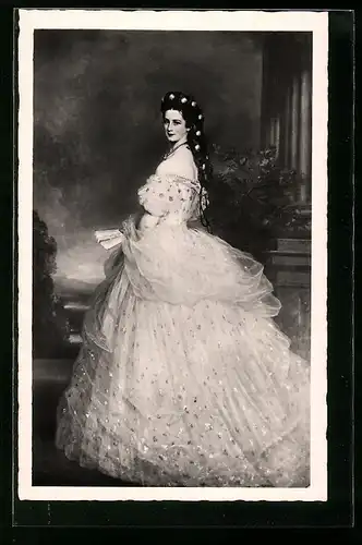 AK Kaiserin Elisabeth (Sissi) von Österreich im Kleid