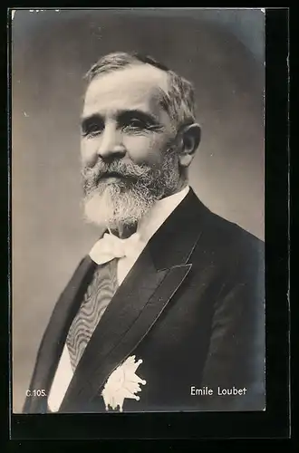 AK Portrait des französischen Präsidenten Emile Loubet