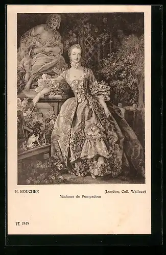 Künstler-AK Madame de Pompadour