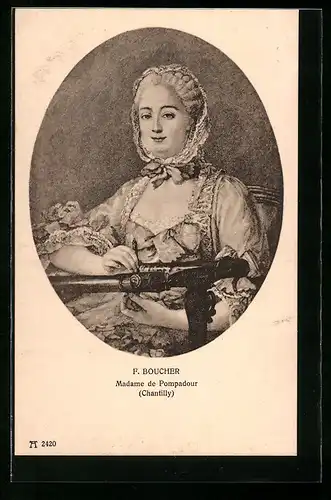 AK F. Boucher Madame de Pompadour Chantilly