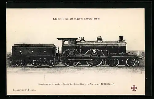 AK Locomotioves étrangères Angleterre, Machine de grande vitesse du Great Eastern Railway, No 13