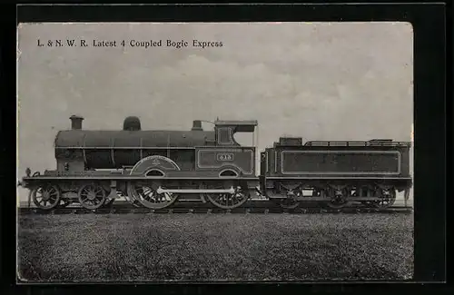 AK L. & N.W.R. Latest 4 Coupled Bogie Express, englische Eisenbahn