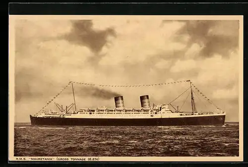 AK Passagierschiff RMS Mauretania