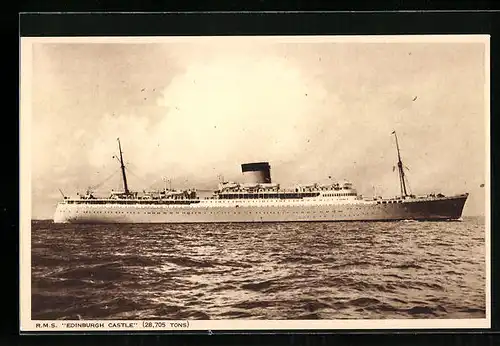 AK Passagierschiff RMS Edinburgh auf See