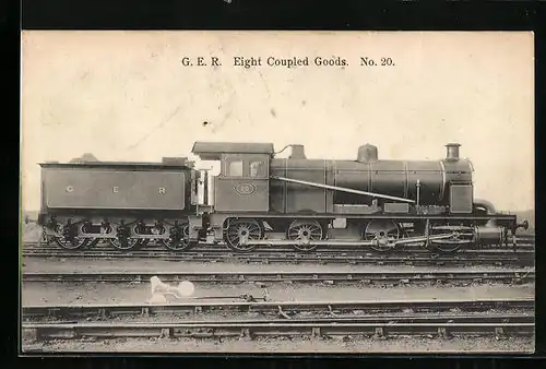 AK G.E.R. Eight Coupled Goods, No. 20, englische Eisenbahn