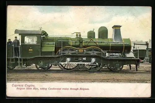 AK Express Engine No 2154, Belgian State Rlys., englische Eisenbahn