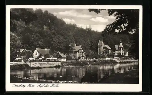 AK Treseburg, Auf der Halde, mit Gasthaus Waldesruh