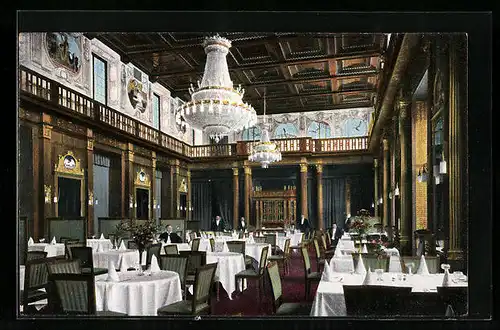 AK Wiesbaden, Neues Kurhaus, Restaurant Weinsalon