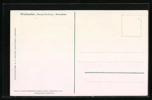 AK Wiesbaden, Neues Kurhaus, Restaurant Weinsalon