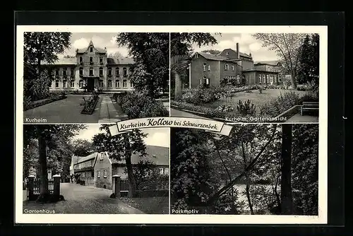 AK Schwarzenbek, Kurheim Kollow mit Garten und Gartenhaus
