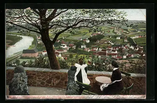 AK Vlotho /Weser, Ortsansicht vom Amthausberge