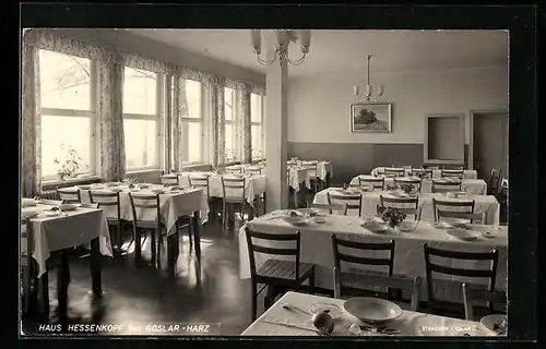 AK Goslar /Harz, Haus Hessenkopf, Speiseraum