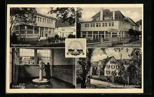AK Bad König, Sanatorium Fafnirbrunnen Dr. Zimper, Odenwald-Sanatorium