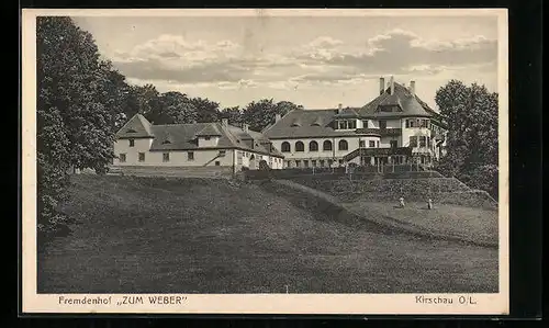 AK Kirschau O.L., am Fremdenhof Zum Weber