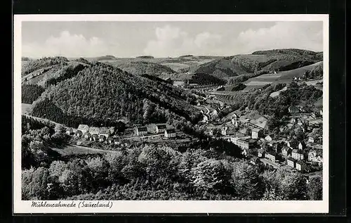 AK Mühlenrahmede /Sauerland, Ortsansicht mit Umland