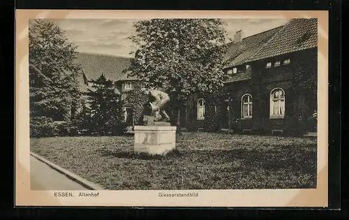 AK Essen, Giesserstandbild in der Kolonie Altenhof