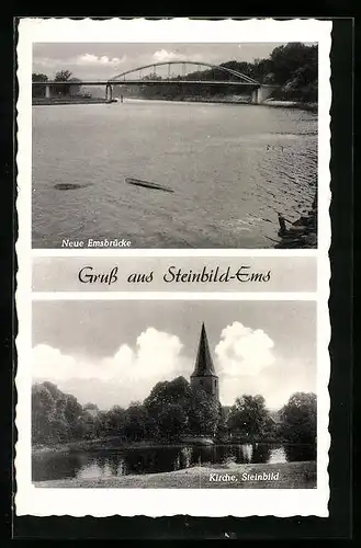 AK Steinbild-Ems, neue Brücke, Kirche