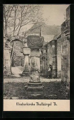 AK Thalbürgel / Thür., Partie an der Klosterkirche