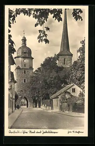 AK Arnstadt i. Thür., Kirche und Jakobturm