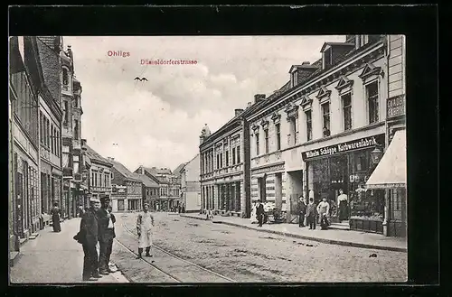 AK Ohligs, Korbwarenfabrik W. Schöppe in der Düsseldorferstrasse