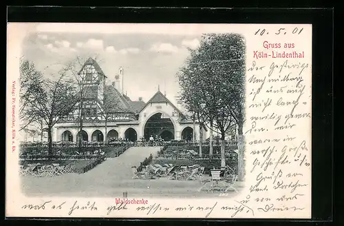 AK Köln-Lindenthal, Blick auf die Waldschenke
