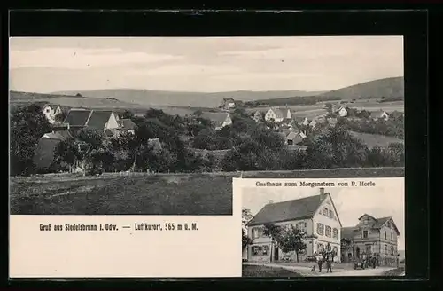 AK Siedelsbrunn i. Odw., Gasthaus zum Morgenstern, Teilansicht