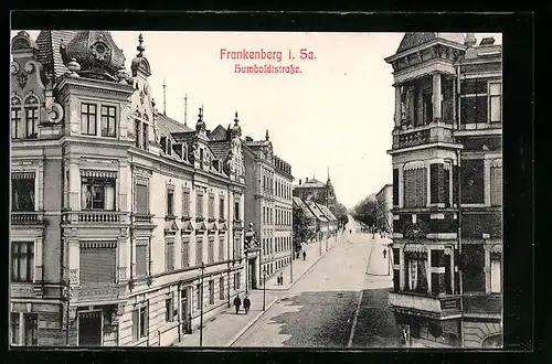 AK Frankenberg i. Sa., Stadthäuser in der Humboldtstrasse