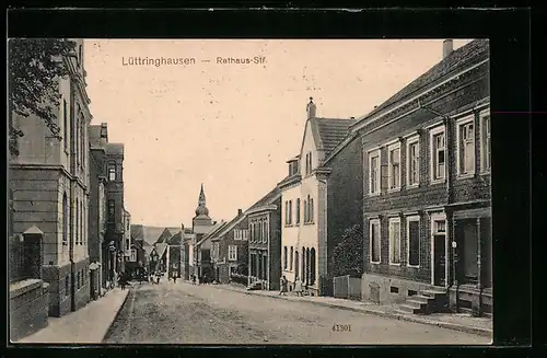 AK Lüttringhausen, Blick in die Rathausstrasse