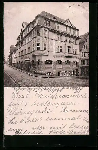 AK Pössneck, Konditorei u. Kaffeehaus Karl Neubert, Am Markt