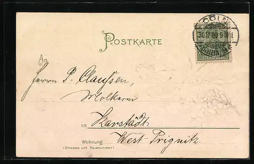 AK Kleeblatt mit Jahreszahl 1901