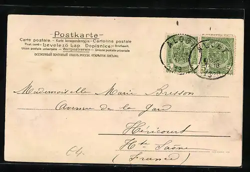AK Jahreszahl 1903 mit Vergissmeinnicht