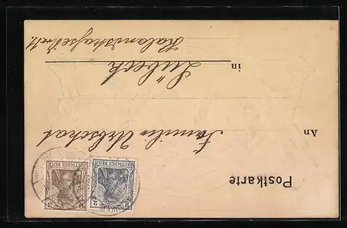 AK Jahreszahl 1905 in goldener Schrift