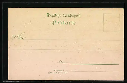 Lithographie Bleicherode, Badehaus, Bleichthal, Kastanienbaum am Eingang in`s Bleichthal