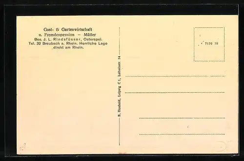 AK Osterspai, Strassenpartie am Gasthaus Müller