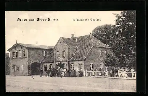 AK Gross-Harrie, Blick auf E. Blöckers Gasthof
