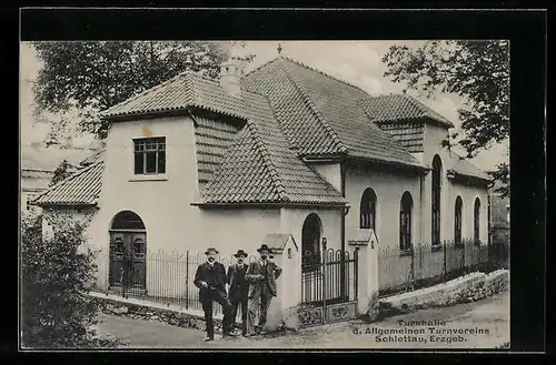 AK Schlettau, Turnhalle d. Allgemeinen Turnvereins