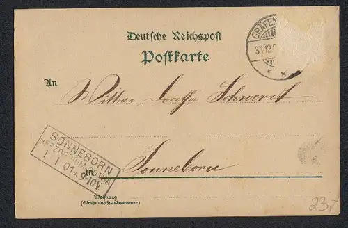 Lithographie Gräfentonna, Gasthaus zum Bahnhof v. Ed. Mäder, Markt, Schloss Kettenburg