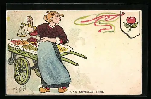 Künstler-AK Brüssel / Bruxelles, Triene, Stadttyp