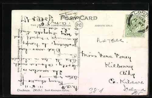 AK Zwei Männer am Tisch beim Schachspiel