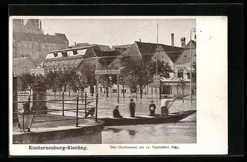 AK Klosterneuburg-Kierling, Das Hochwasser am 17. September 1899