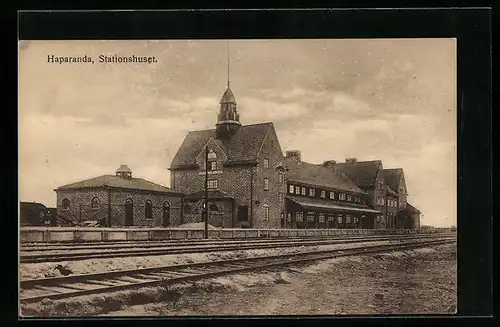 AK Haparanda, Stationshuset, Bahnhof