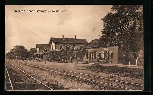 AK Balaton-Szent-György, Restauratio, Bahnhof