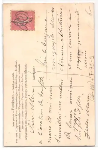 Glitzer-Perl-AK Stievmütterchen in Vase mit Glitzer-Perlen