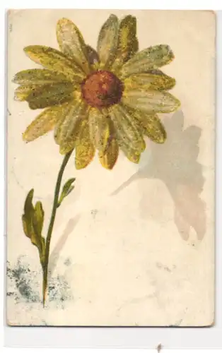 Glitzer-Perl-AK Blumengruss mit Glitzer-Perlen