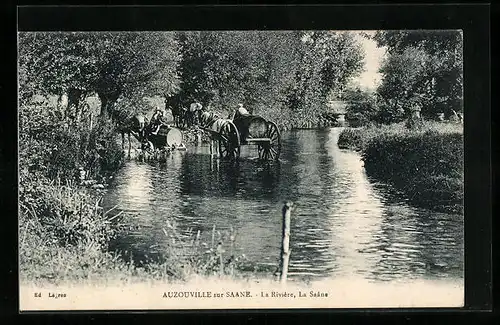 AK Auzouville-sur-Saane, La Rivière, La Saane