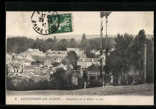 AK Saint-Pierre Les Elbeuf, Panorama sur le Ravin