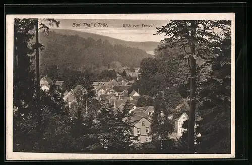 AK Bad Thal i. Thür., Blick vom Tempel